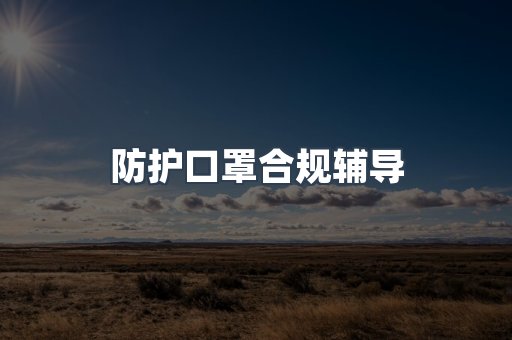 防护口罩合规辅导